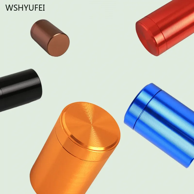 Mini Portable Titanium Alloy Tea Caddy with Lids Tieguanyin Sealed Storage Tank Travel Tea Boxes Tea Tin Containers Spice Jar