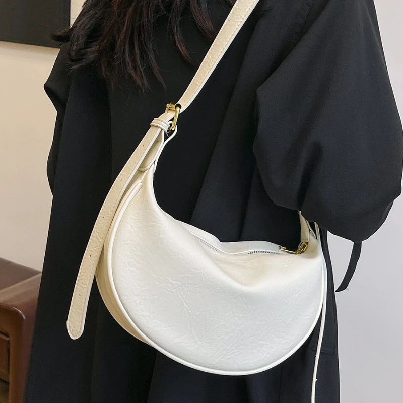 2025 Large Capacity Soft Crossbody Bags for WomenLuxury Handbags Solid Shoulder Bags Female Casual Travel Hobos Bag Vintage Sac 2