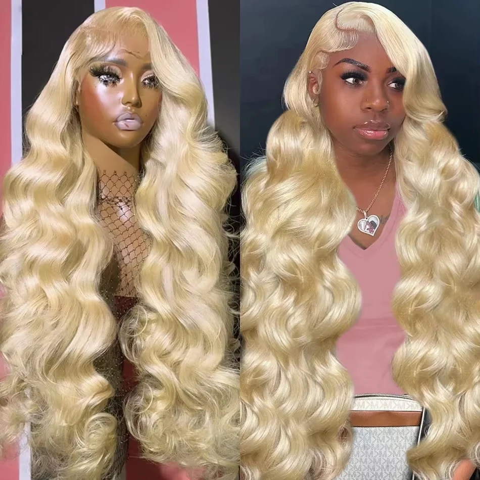 250% 40 Inch 613 Blonde Bone Straight Human Hair Wig Pre Plucked 13x6 Body Wave HD Lace Front Lace Frontal Wig Human Hair Wigs 3