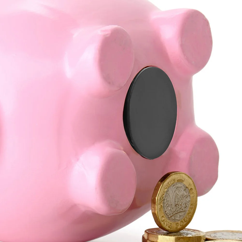 10 Pcs Toy Round Rubber Stopper Piggy Bank Bottom Caps Plaster Figurine Plug Cover Baby 36X36X05CM Black Child 3