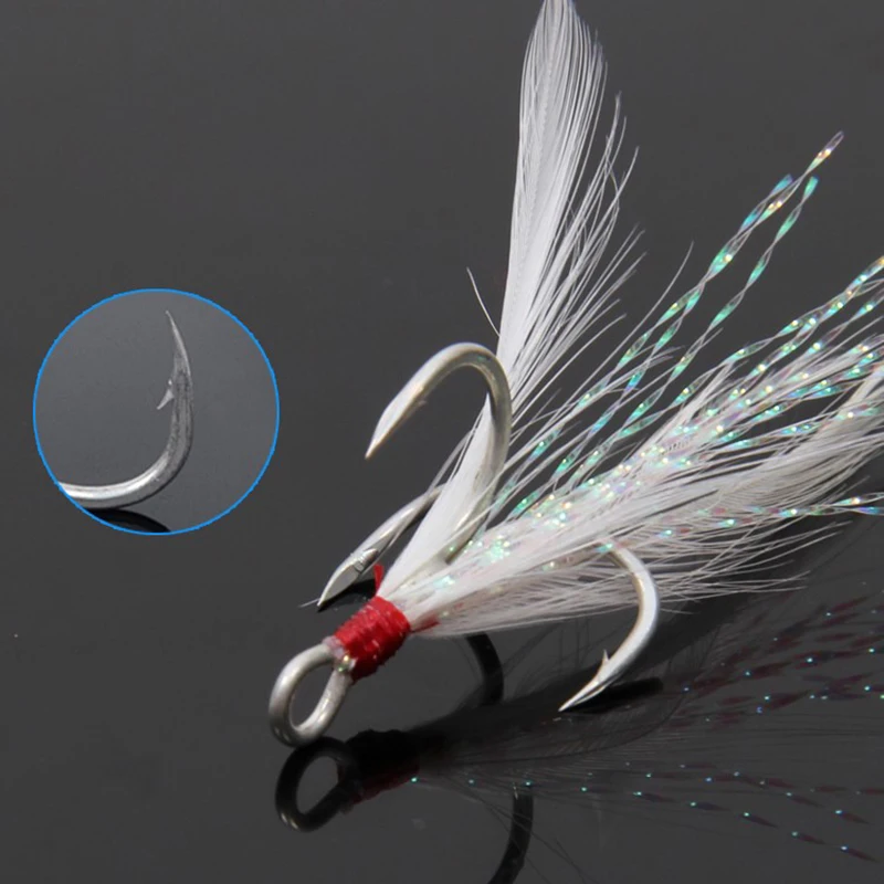 Aparejo De Pesca Sabiki Con Plumas: 5 Anzuelos Para Caballa, Jurel, Sardina Y Otros Cebos Pequeños