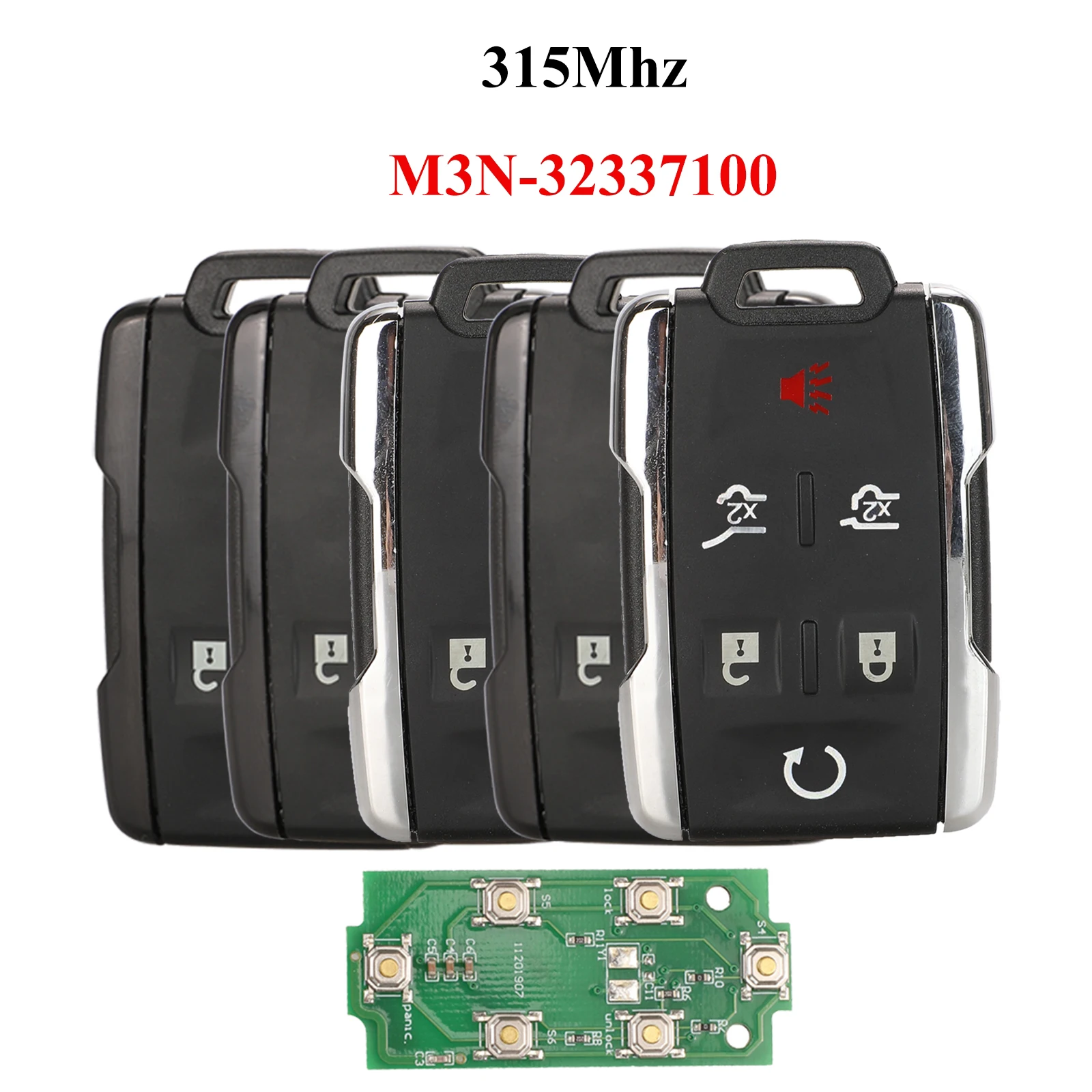 Car Key 3/4/5/6BTN Car Key 315Mhz Remote Fob for Chevrolet Silverado Colorado 2014-2018 GMC Yukon M3N32337100 13577770