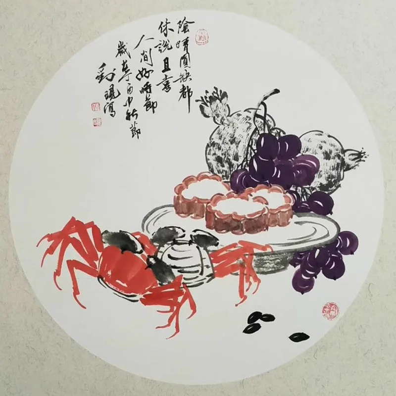 10장 정사각형 및 원형 수묵화지 | 표현력 넘치는 붓놀림을 위한 미개봉 원본 선카드