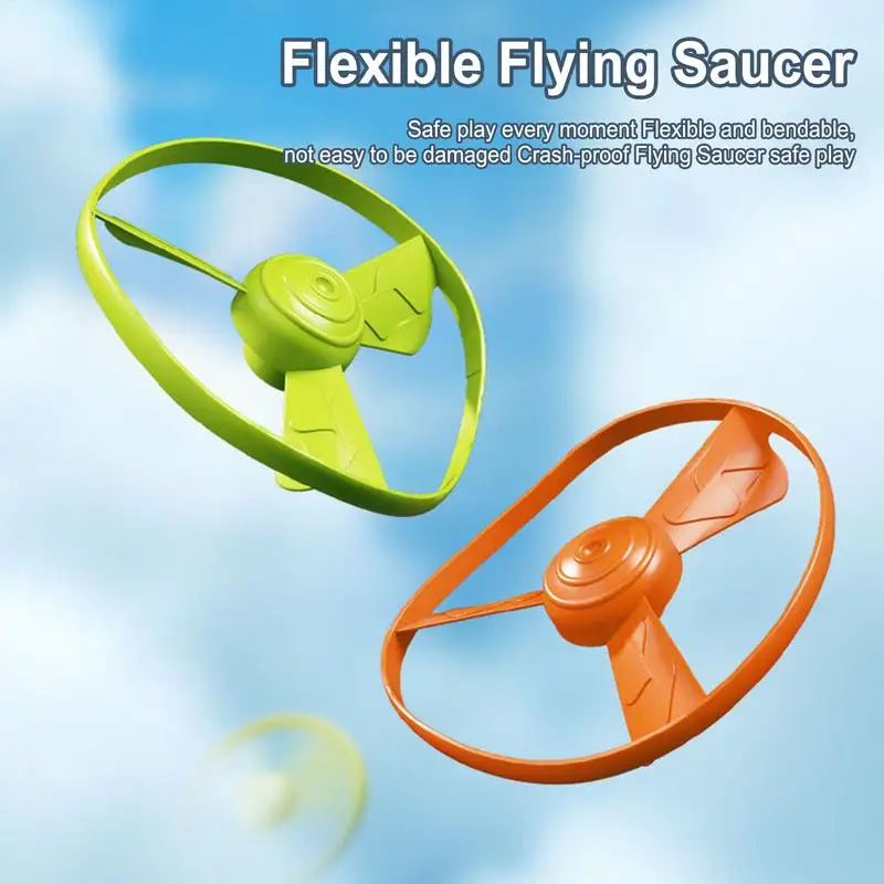 Flying Saucer For Kids Family Fun Backyard Games Flying Disc Interactive Catching Outdoor Toys With Spinners Sports Outside