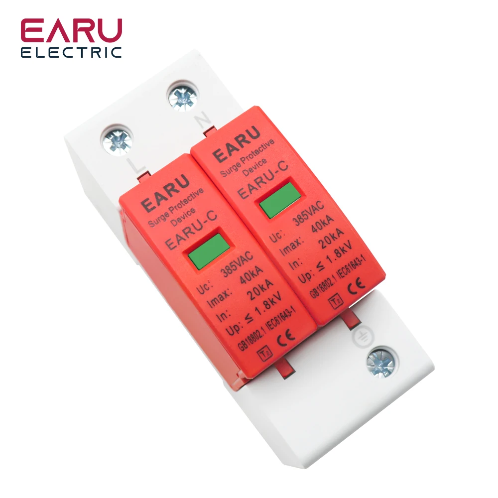 Power Surge Protective Device SPD Arrester Low Voltage House 1/2/3/4 Pole Surge