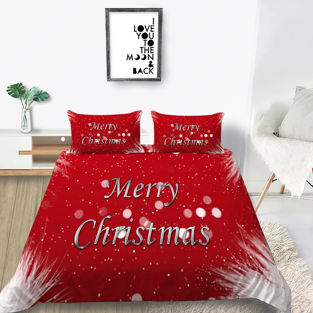 

Festival Style Duvet Covers Christmas Bedding Cover Suits Microfiber Home Bedclothes King Queen Size Bedspreads Bed Set
