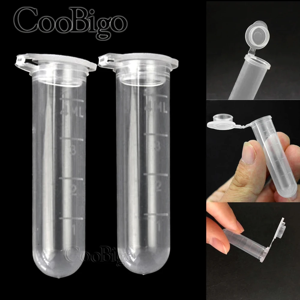 Garden Storage Bottles Centrifuge Tube Container with Cap Transparent Laboratory Test Accessories Plastic 0.2-10ML 50pcs refillable bottles plastic storage bottle