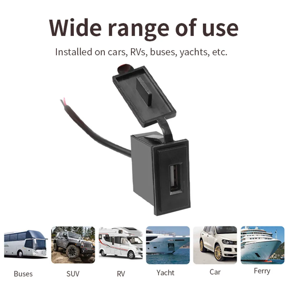 

Single USB Charger Socket 2.4A 12v-24V For Motorcycle Auto Truck Atv Boat Car Rv Bus 2.4A Power Adapter Outlet Waterproof