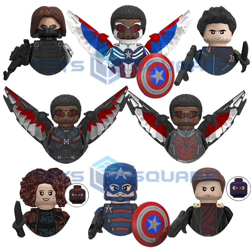 

Зимний Солдат Капитан Америка Falcon Karli Baron Zemo модель Джона Уокера строительные блоки Строительные блоки детский набор подарки игрушки