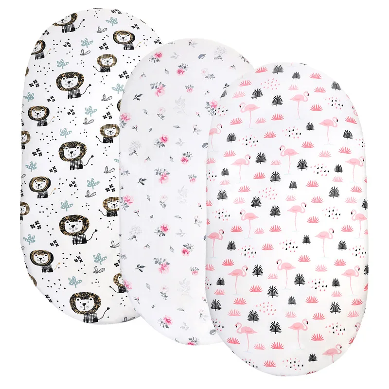 80cm*40cm Rocking Bassinet Sheet Crib Sheets Baby Bed Mattress Cradle Covers Print Newborn Bedding Set New Born Mini Cot Sheet