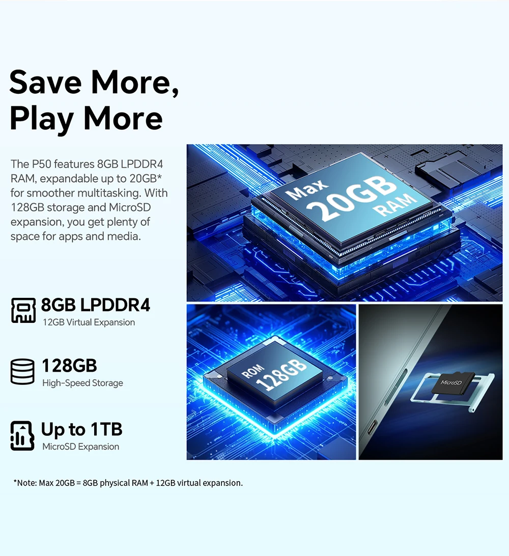 Το tablet Teclast P50 χρησιμοποιείται για ανάγνωση και περιήγηση