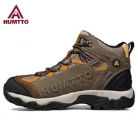 HUMTTO outdoor hiking shoes men's winter high-top waterproof hunting shoes climbing tactical boots leather women trekking shoes