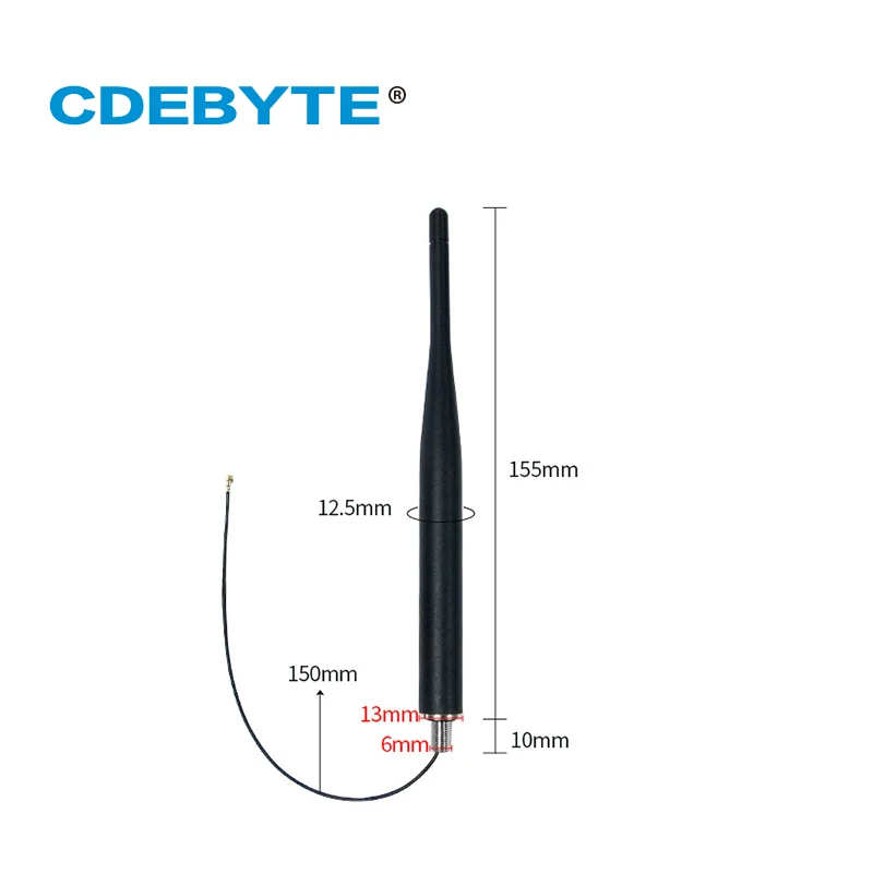 868MHz Rubber Antenna 3dBi TX868-JZLW-15 High Gain Screw Fixed Easy to Install 20W Taxi Teams Other Related Equipment For Radio Antenna QRP Antenna HF Antenna