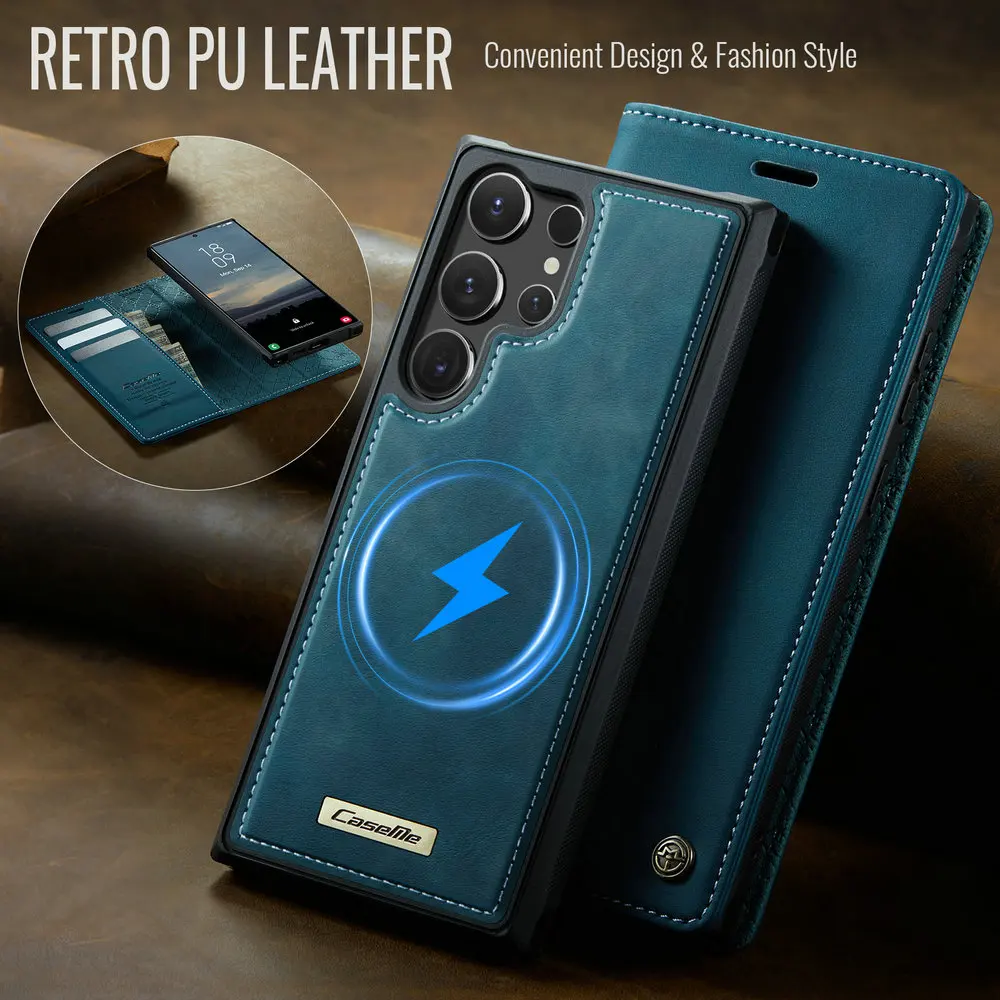 Leather 2-in-1 Magnetic Detachable Book Case