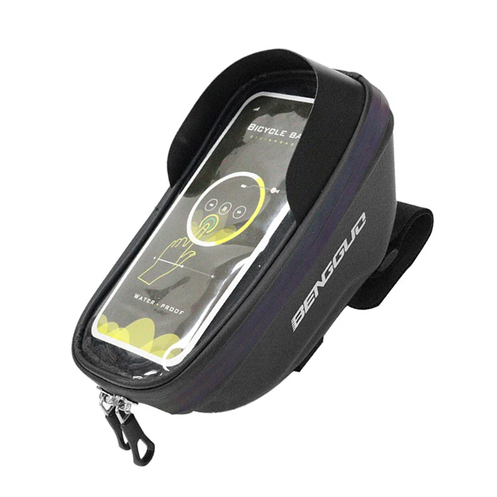 

Bike Phone Holder Mount EVA Bag Bicycle Frame Handlebar Bag Waterproof 20x11.5x7cm Touch Screen Bicycle Bags For Phone X/XR Max