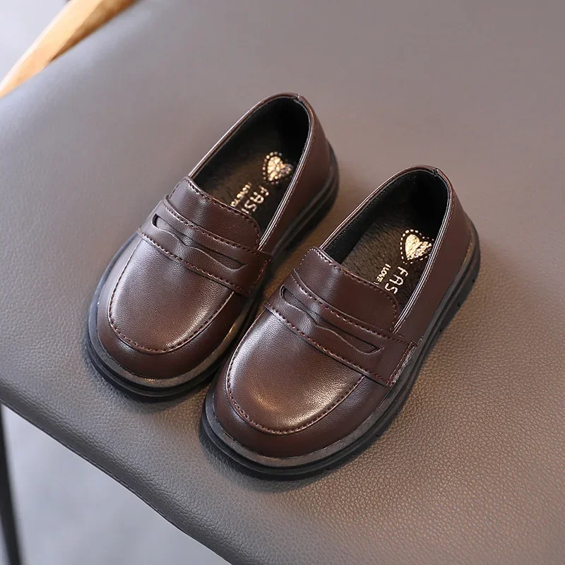 أحذية الأطفال الجلدية ، الانزلاق على المتسكعون ، ا...