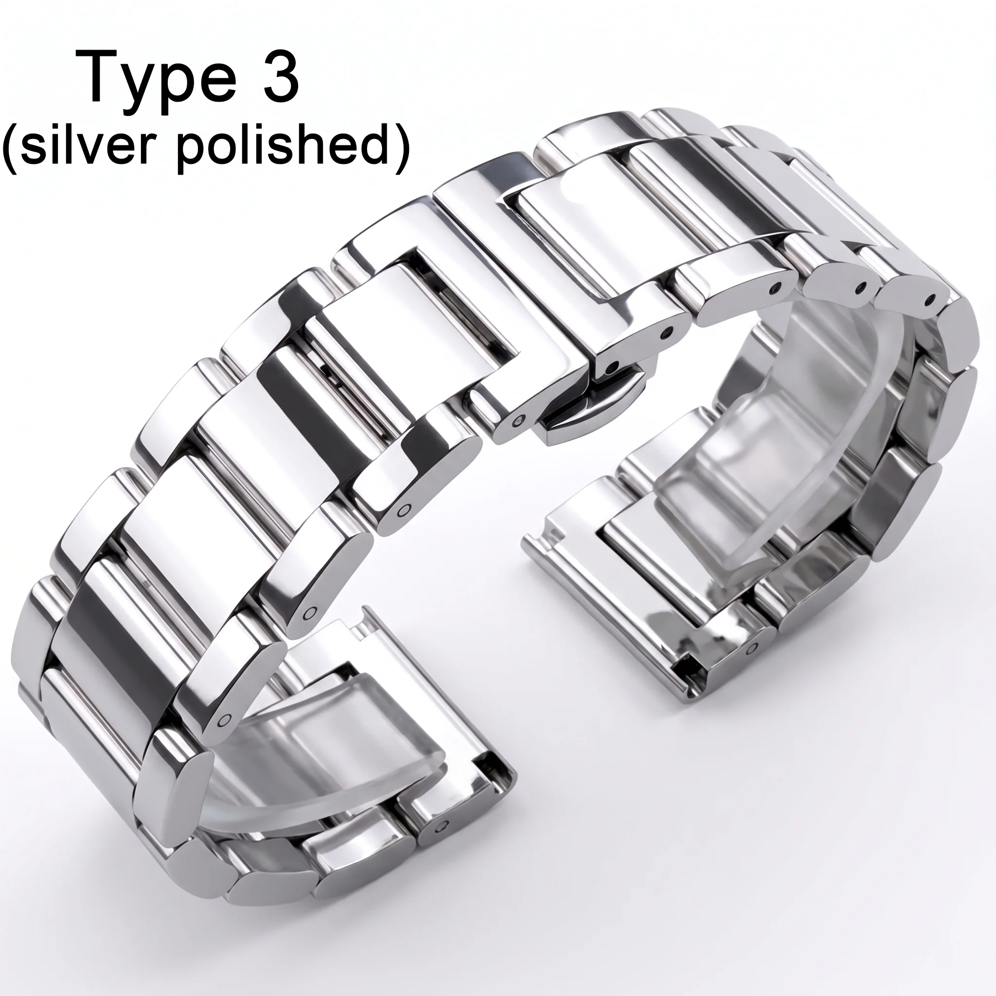 Sleek Stainless Steel Watch Band - Premium Metal Replacement Strap