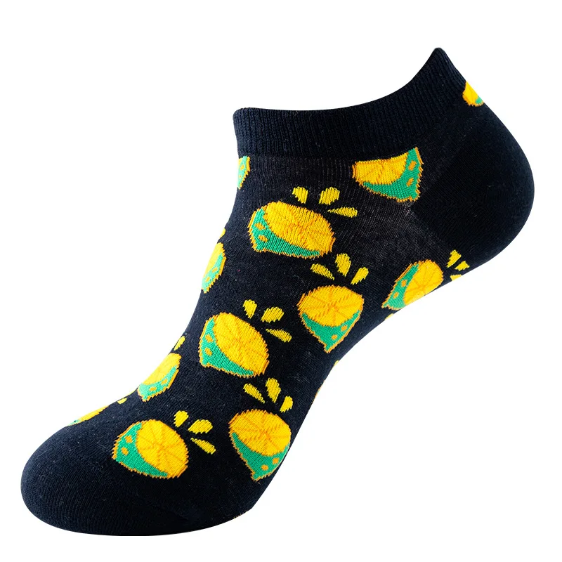 Men's Novelty High-Quality Geometric Fruit and Sushi Patterned Fashion Socks