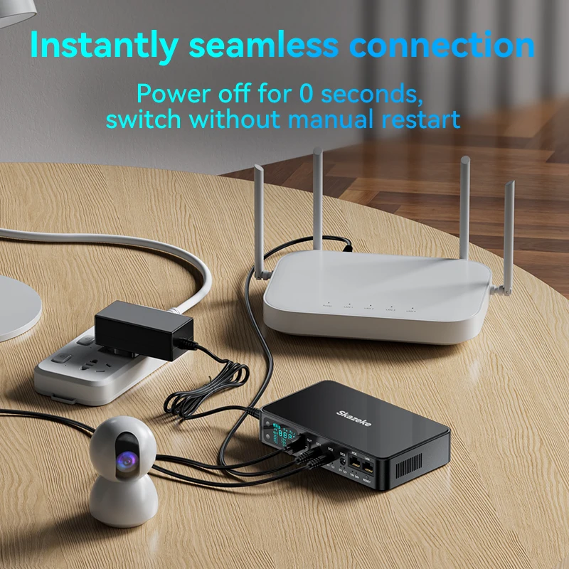 18000mAh Mini UPS Uninterruptible Power Supply Digital Display Multifunctional Monitoring Router Battery Mobile DC Power Supply
