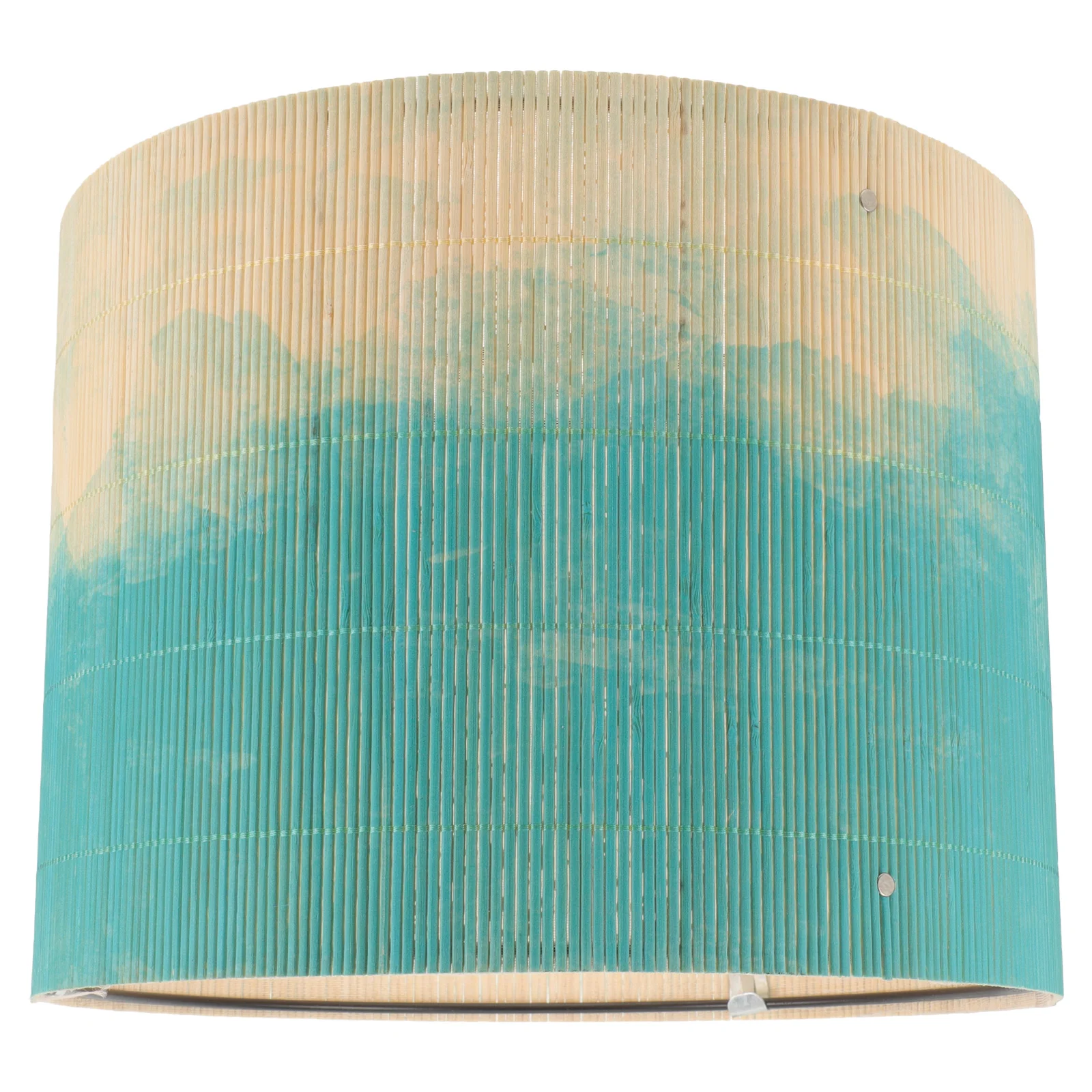 

Drum Lamp Shades E27 Painting Bamboo Lampshade Vintage Gradient Chandelier Lamp Cover Cylinder Light Accessories Floor Table