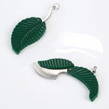 Stainless Steel Leaf Shape Multifunction Folding Fruit Knife Portable Leaf Knife Camping Outdoor Kitchen Tools Survival Knives