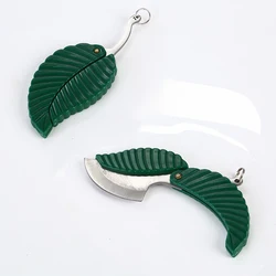 Stainless Steel Leaf Shape Multifunction Folding Fruit Knife Portable Leaf Knife Camping Outdoor Kitchen Tools Survival Knives