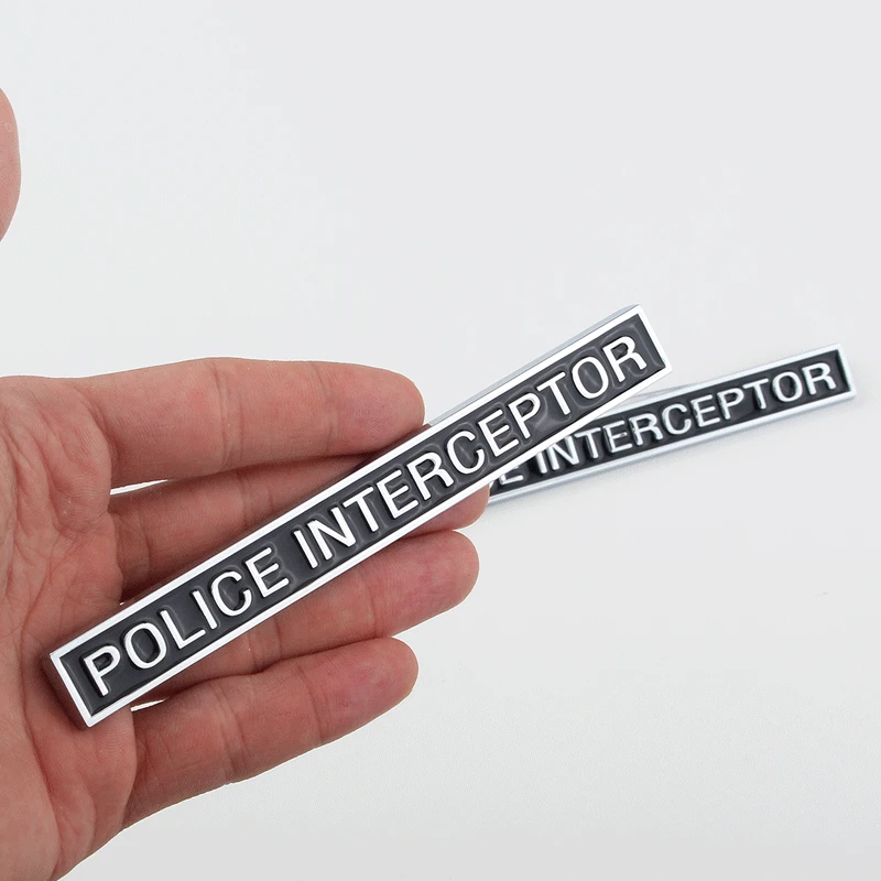

1 PCS 3D Police Interceptor emblem car stickers auto Badge decal for Dodge CHALLERGER Journey caliber car Styling