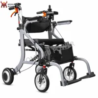 Déambulateur électrique multifonction léger et pliable, fauteuil roulant électrique avec siège pour personnes âgées 1