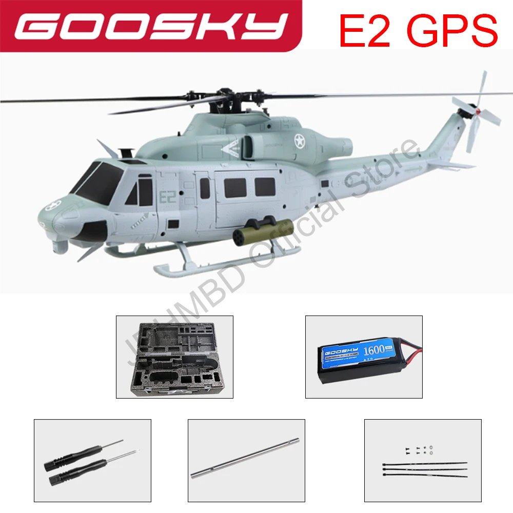 NEW GOOSKY E2 RC Helicopter 1:35 UH-1Y Scale 2.4G 6CH Dual