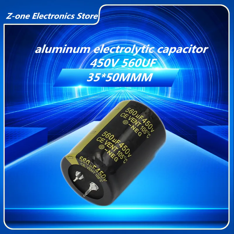 2-5pcs 450V560UF 35X50mm High quality Aluminum Electrolytic Capacitor High Frequency Low Impedance 450V 560UF 35*50MM