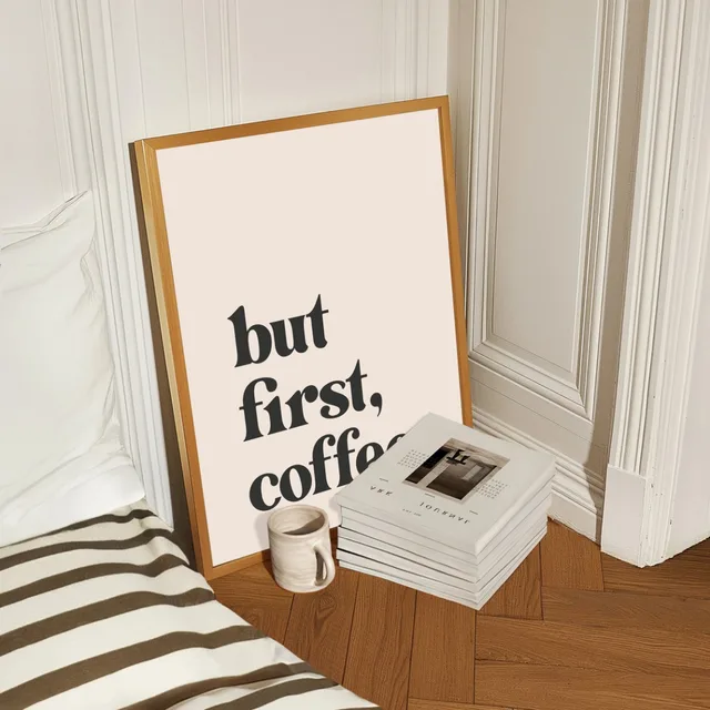 “But First, Coffee” Canvas Wall Art 3