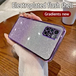 Luxury Electroplated Glitter Clear Back Case for Redmi 10 2022 (Purple)