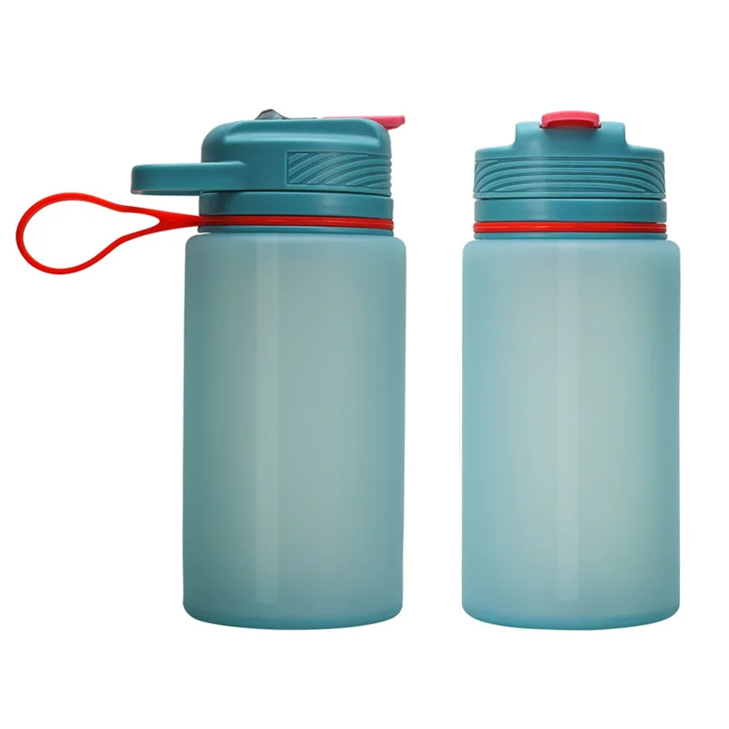 1L Faltbare Silikon Wasser Flaschen Mit Stroh Faltbare Wasser Flasche  Flexible Für Reise Sport Outdoor Camping Bpa Frei - AliExpress