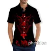 New Fashion Summer Hawaiian Satanic Skull Angel And Demon 3D Printed Mens Short Sleeve Beach Shirts T28 4