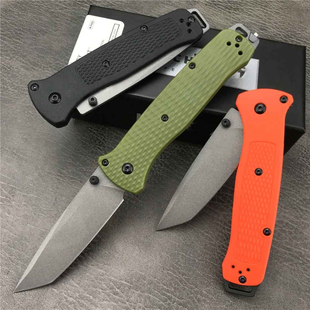 

BM 537 Bailout Stonewash Tanto Blade Nylon Wave Fiber Handle Pocket Folding Knife Utility Knives Tactical Military Edc Multitool