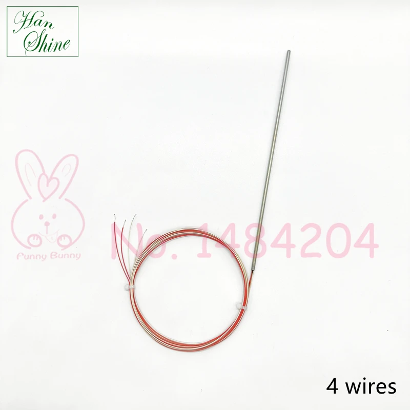 Class A Pt100 RTD Up to 400°C Probe 3mm * 200mm Seperated 4 Wires or 3-Wire  1.5 Meters High Accuracy Pt 100 Temperature Sensor