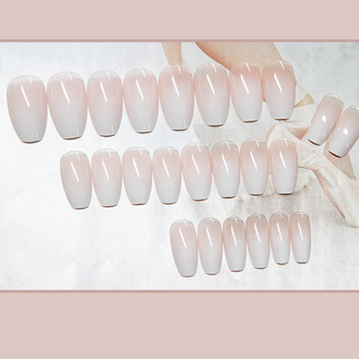 ミックス 2 セット付け爪再利用可能なスティックオンネイルプレスフル