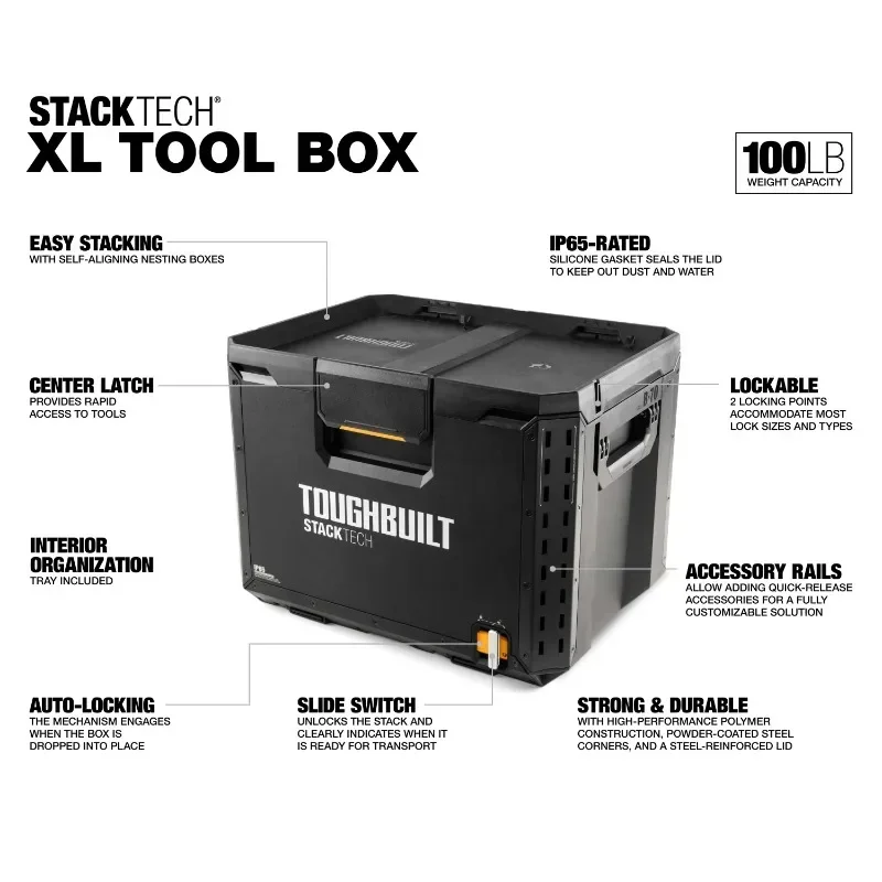 ToughBuilt TB-B1-B-70 STACKTECH Jumbo Tool Box TOUGHBUILT Tools Packaging Box 2