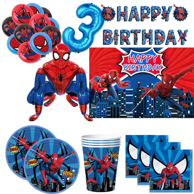 Niños Spiderman Globo Hats Fiesta cumpleaños decoración vajilla - China  Platos desechables de papel para fiestas y vajilla desechable para fiestas  precio