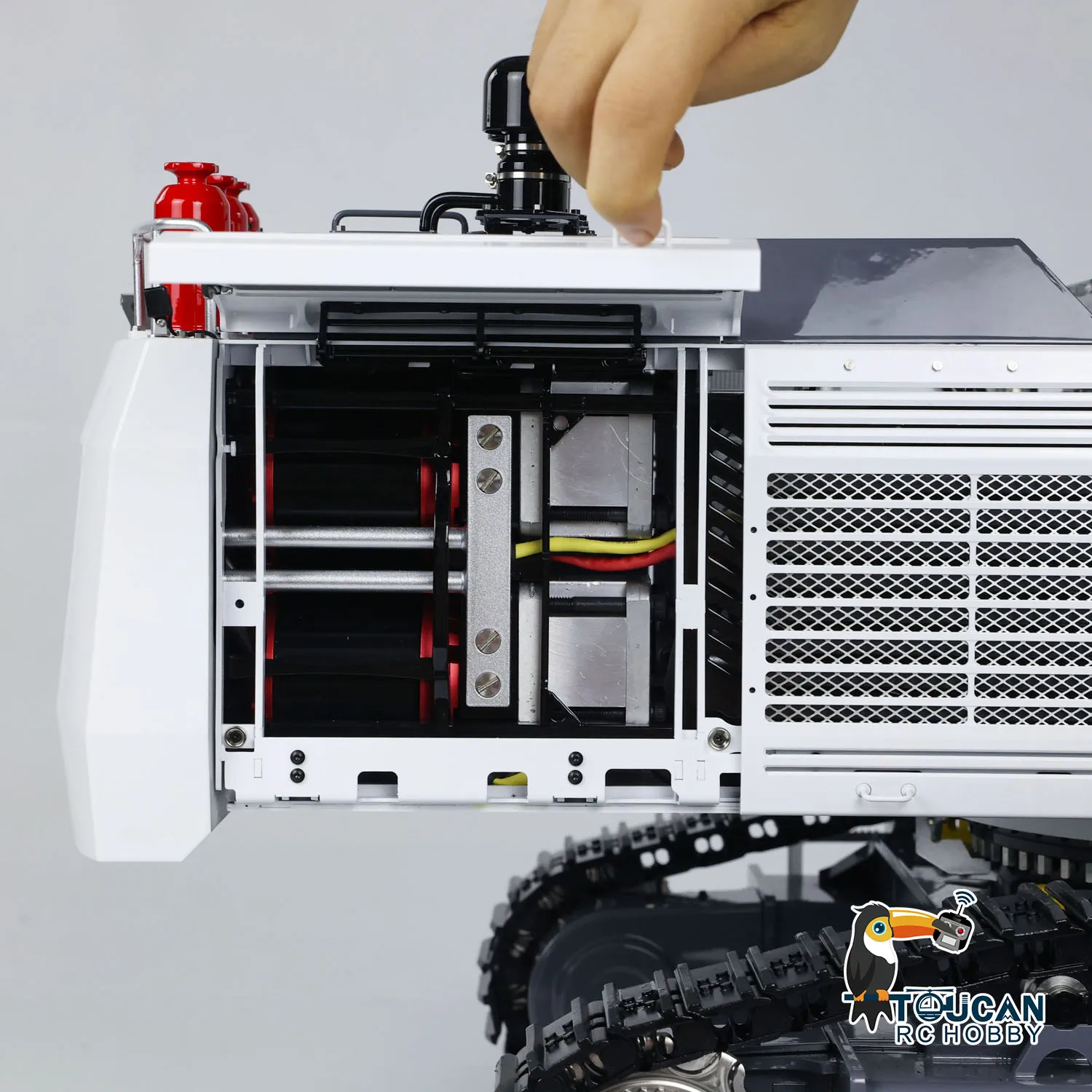 LESU Aoue 9150 1/14 RC Hydraulic Metal Excavator Double Pump Front Rear Bucket Heavy Mining Machine Toy Model TH21528-SMT3 6