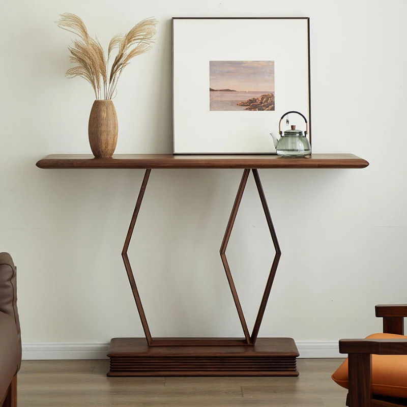 

Peach porch table modern minimalist living room porch cabinet against the wall entrance aisle light luxury desk.
