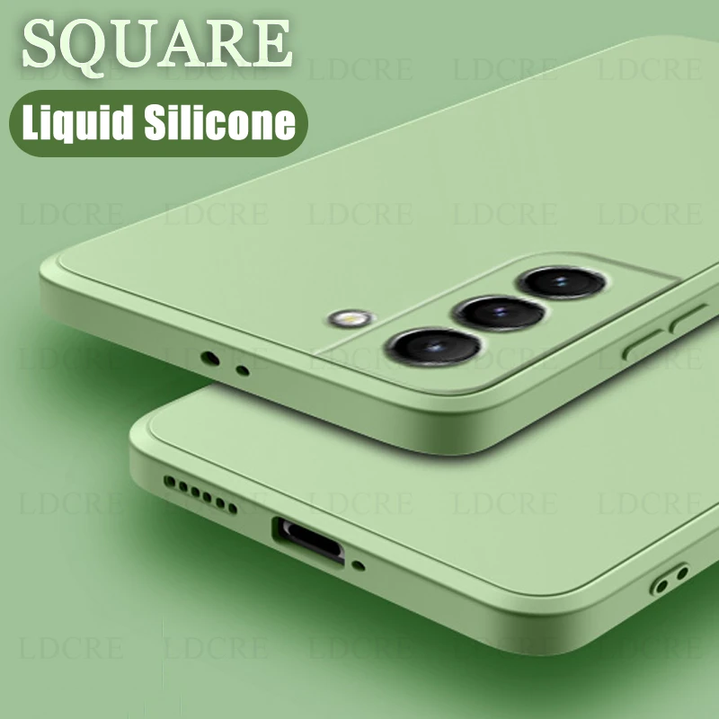 Per Samsung Galaxy S21 Fe Custodia Per S21 S22 S22 Pro S22 Custodia Protettiva Quadrata In Silicone Liquido Ultra Custodia Per Galaxy S21 Fe 5G