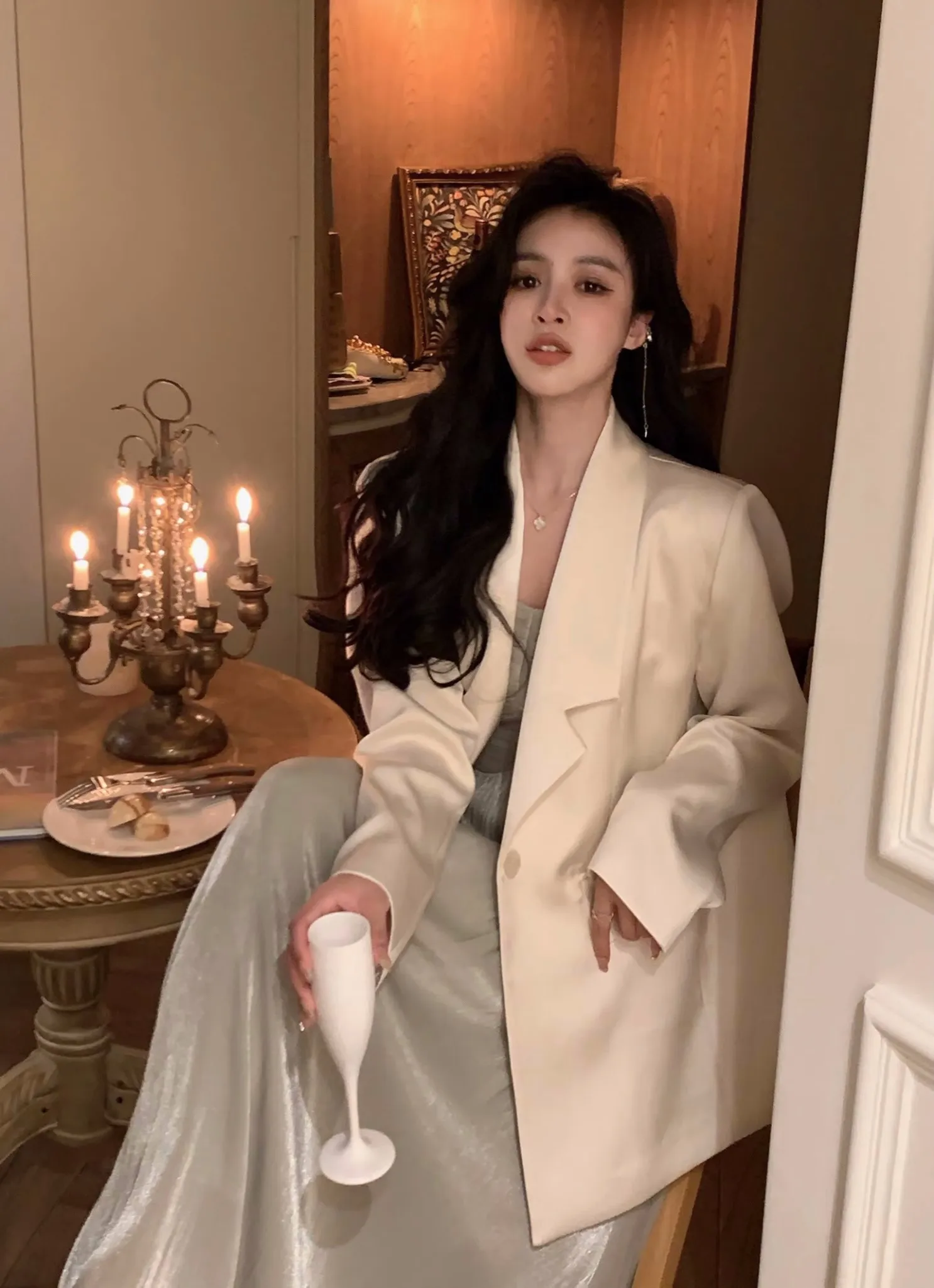 Elegant Shiny Midi Dresses for Women Evening Party Dress Prom Robe Vintage Solid Summer New A-line Spaghetti Strap Vestido Mujer