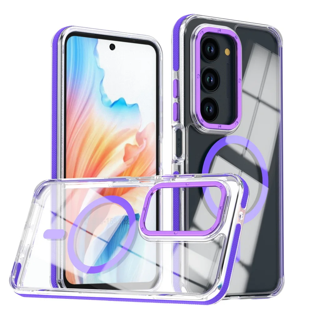 High-Quality Non-Yellowing Transparent Magnetic Protective Phone Case