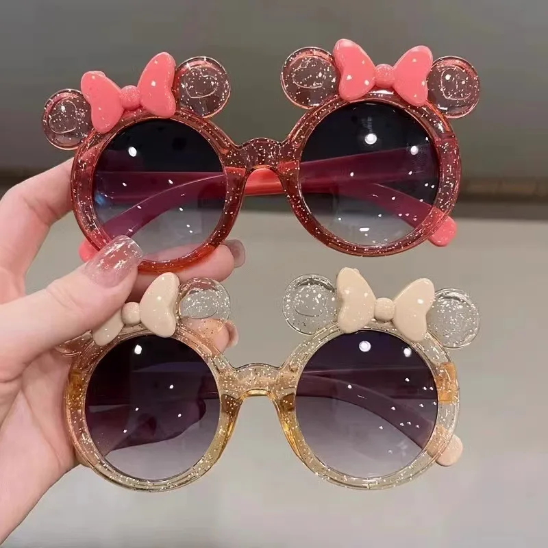 Crystal Bow Girls Sunglasses - Cute Cartoon Kids Eyewear