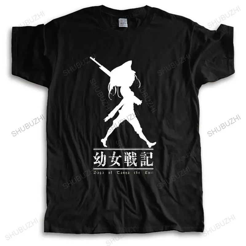 

mens brand tshirt male cotton funny t-shirt gift tops Youjo Senki Blacked Art Invert Art unisex tee-shirt casual tees