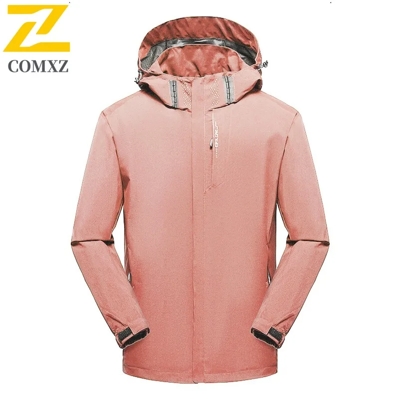 COMXZ Urban Men Jacket New Fashion Hooded Hiking Travel Lightweight Motorcycle Jacket Premium Outdoor Windproof Autumn Clothing