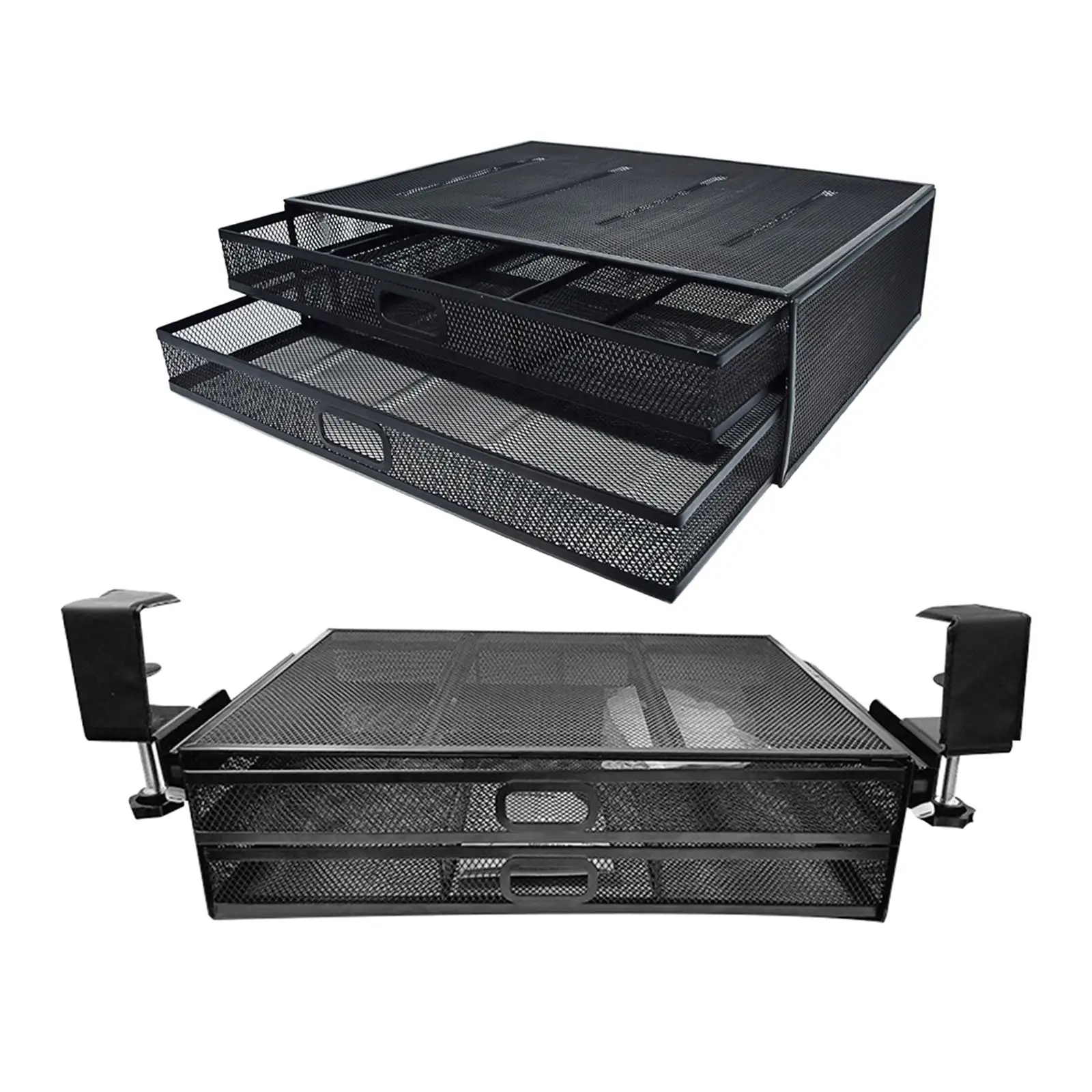 under Desk Drawer Simple Large Capacity Metal Mesh Storage Baskets Organizer Sliding Basket Organizer Drawer for Cabinet Home desk organizer,storage organizer