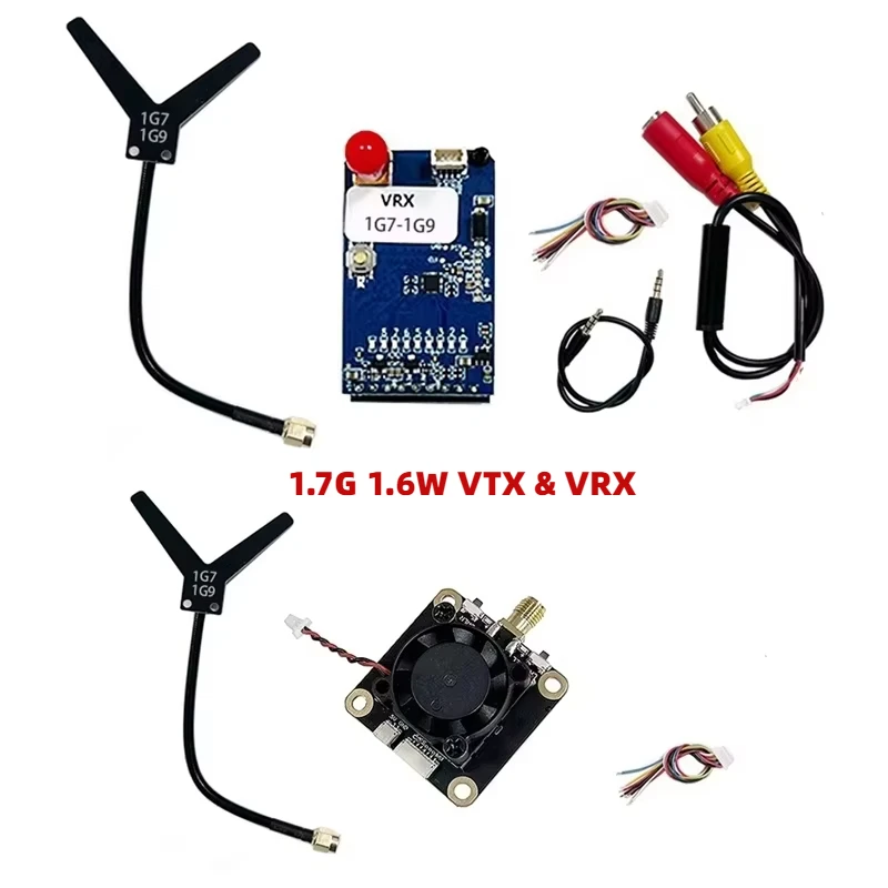 Video Receiver 1.7G 1.6W VRX 8CH PAL / NTSC For FatShark 2.2G VTX Transmitter