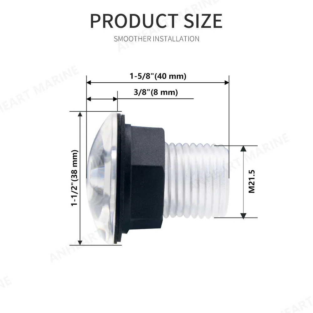 2PCS/10PCS Underwater Bait Tank Light RV Waterproof Submersible 12V Livewell Blue LED Light  IP68 Boat Accessories Marine